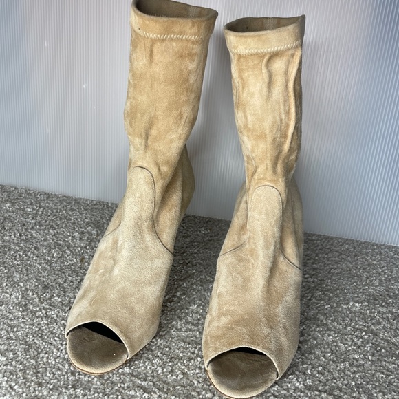 Nude peep toe Booties size 39 - Picture 1 of 3
